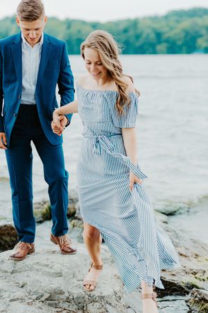moody romantic engagement at long point state park katie graham photography traveling destination wedding photographer