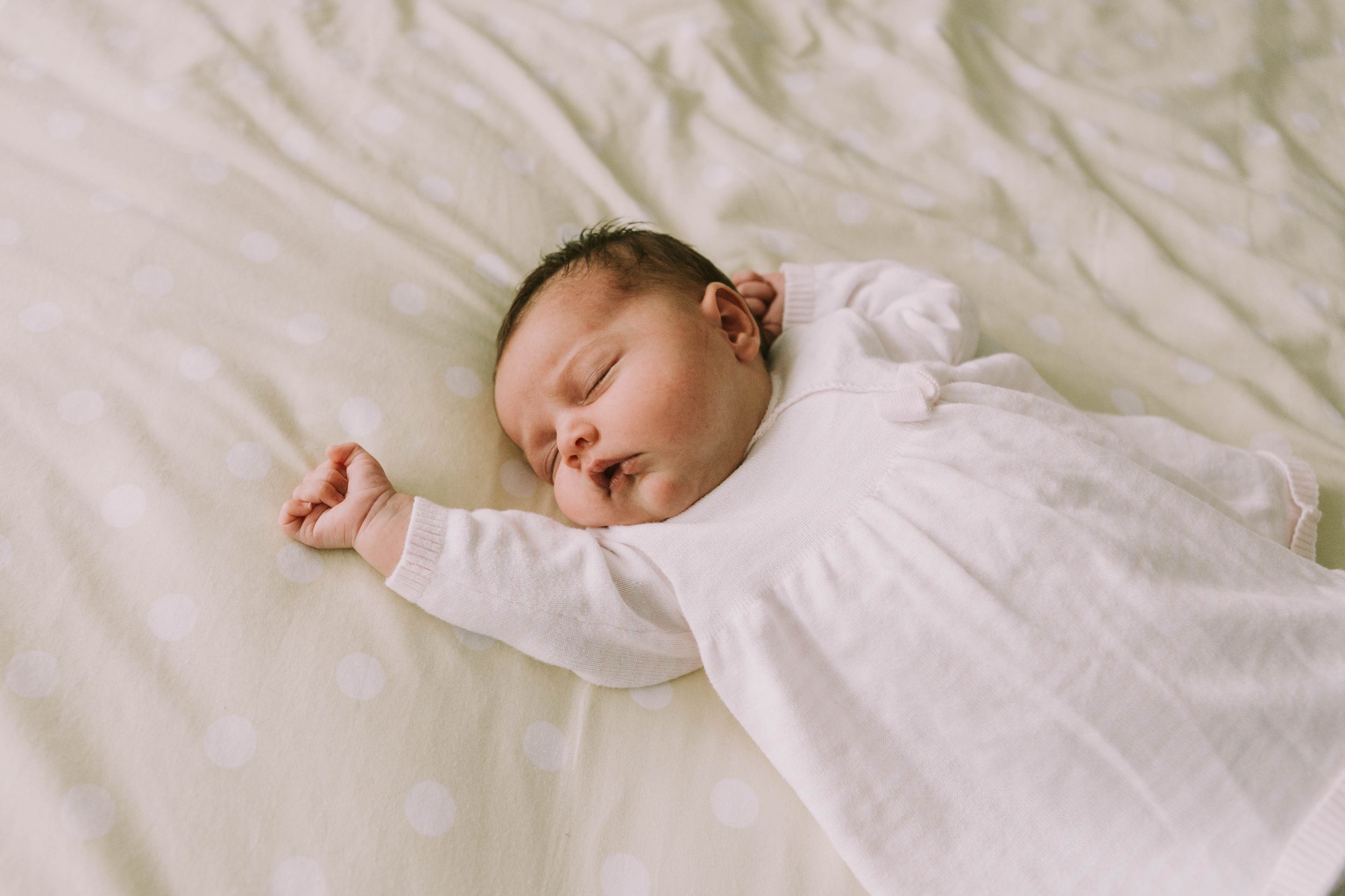 chubby cheeks baby girl sleeping