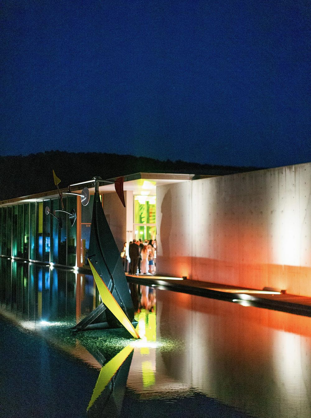 Architectural masterpiece at Château La Coste, Provence, featuring a striking composition of multiple large buildings.