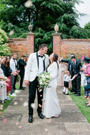 Irnham Hall Wedding-Confetti Exit-Rachel Reyes Photography