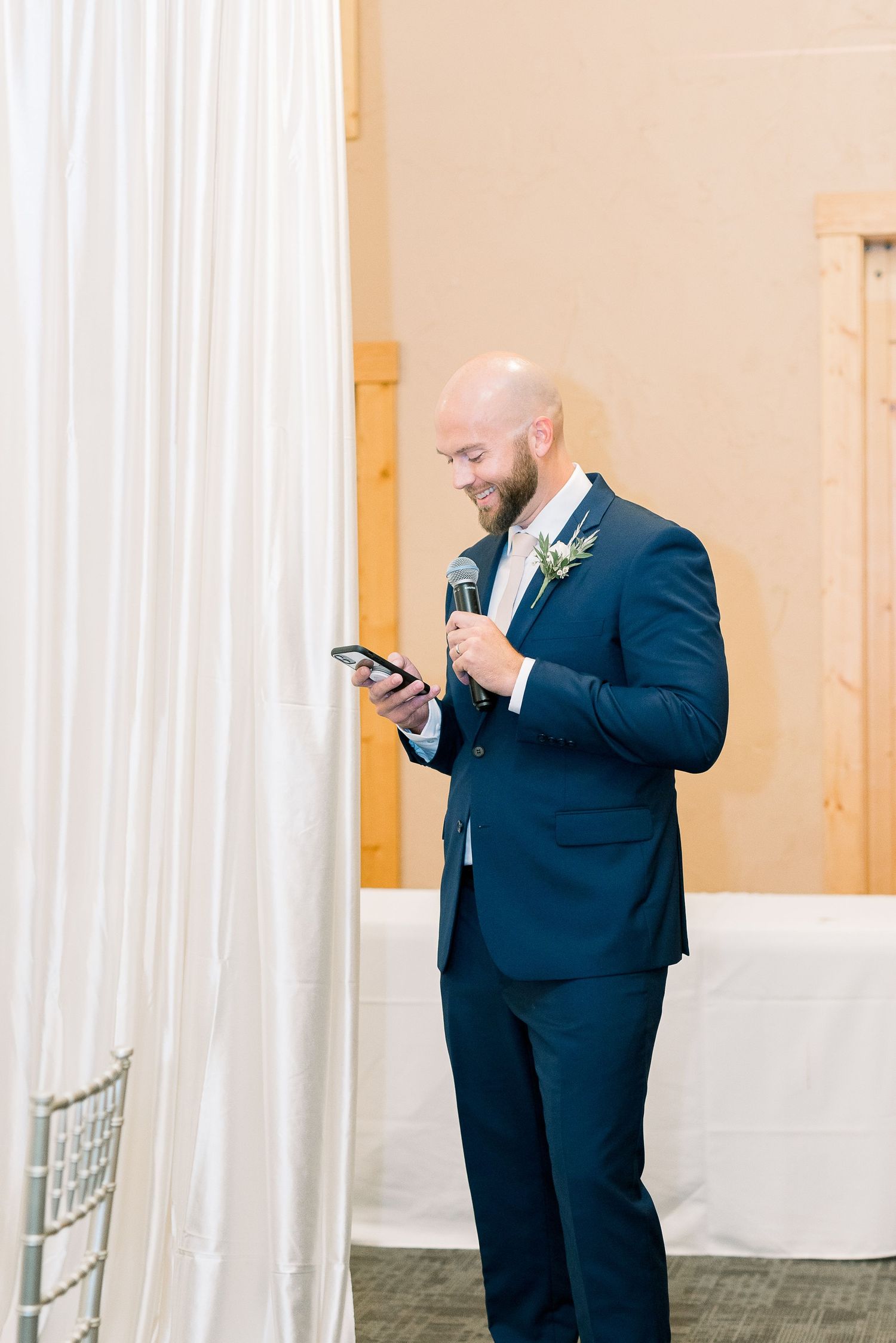 Vineyard photos with white willow events at Prairie Moon Winery wedding in Ames, Iowa