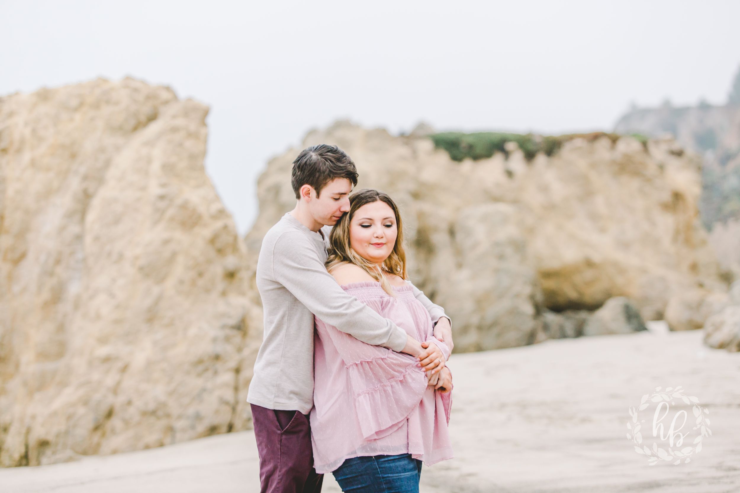 Malibu beach engagement photos