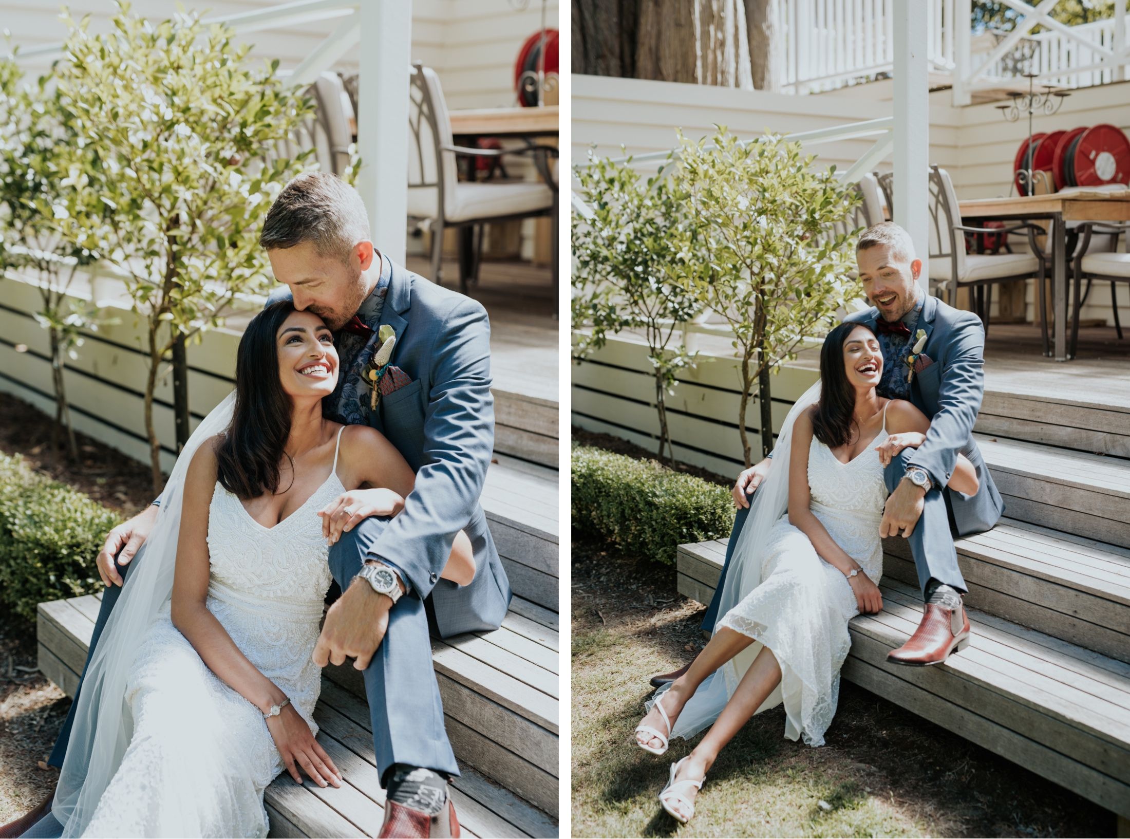 Stair wedding portraits at Moulton Park Estate Sassafras