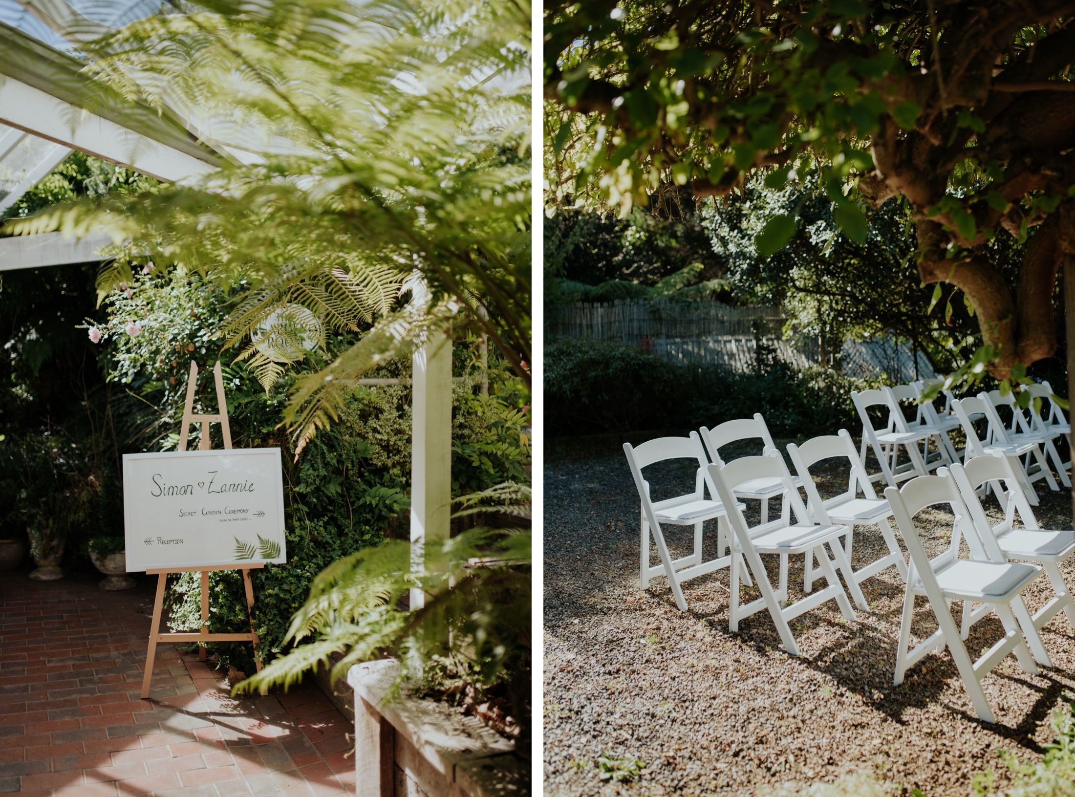 Wedding welcome sign at entrance of Fortnums Sassafras