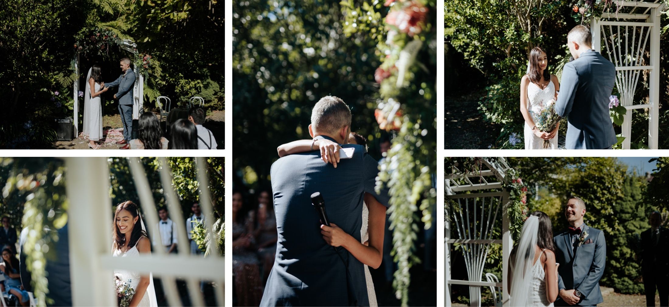 Afternoon intimate garden wedding ceremony at Fortnums Sassafras