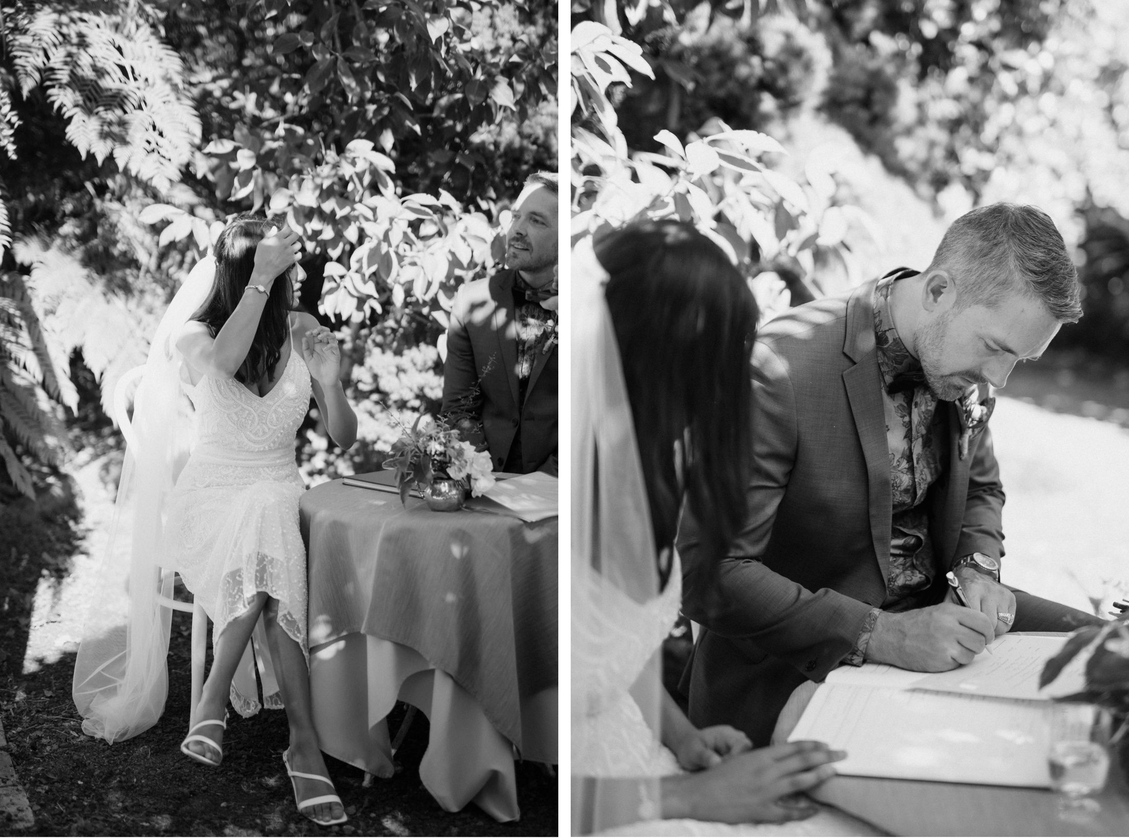 Afternoon intimate wedding ceremony at Fortnums Sassafras