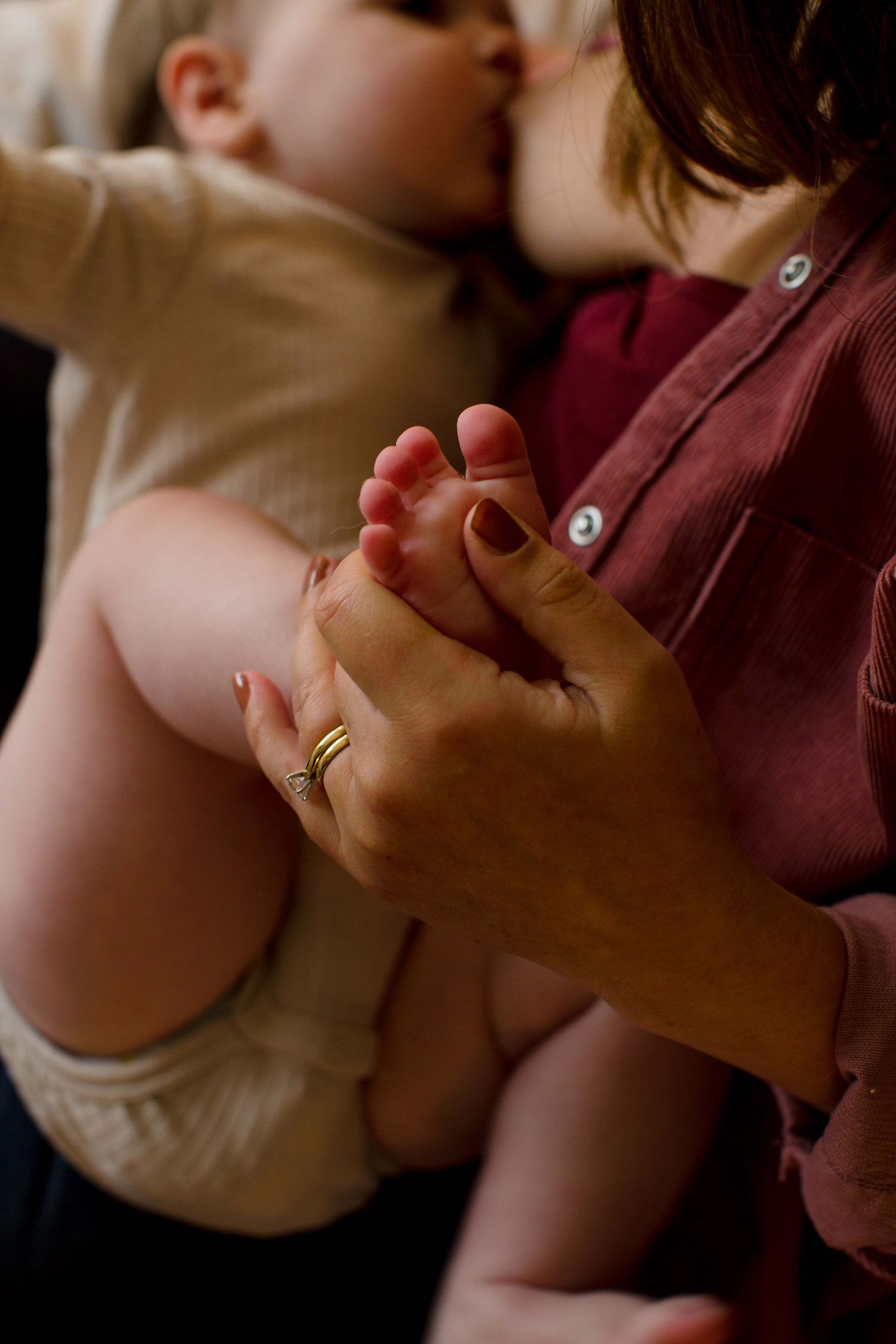 Breastfeeding Motherhood Session Belfast Birth Photographer