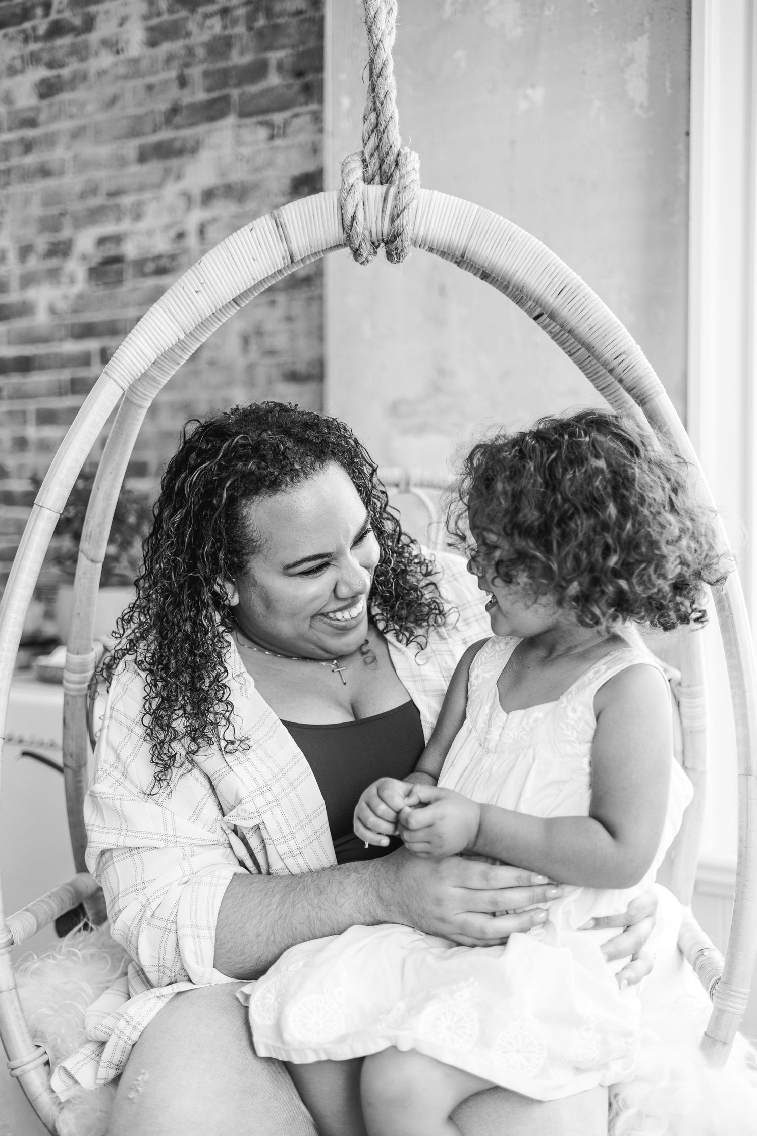 Auntie and niece sharing a special bond. Laughing, and having fun.