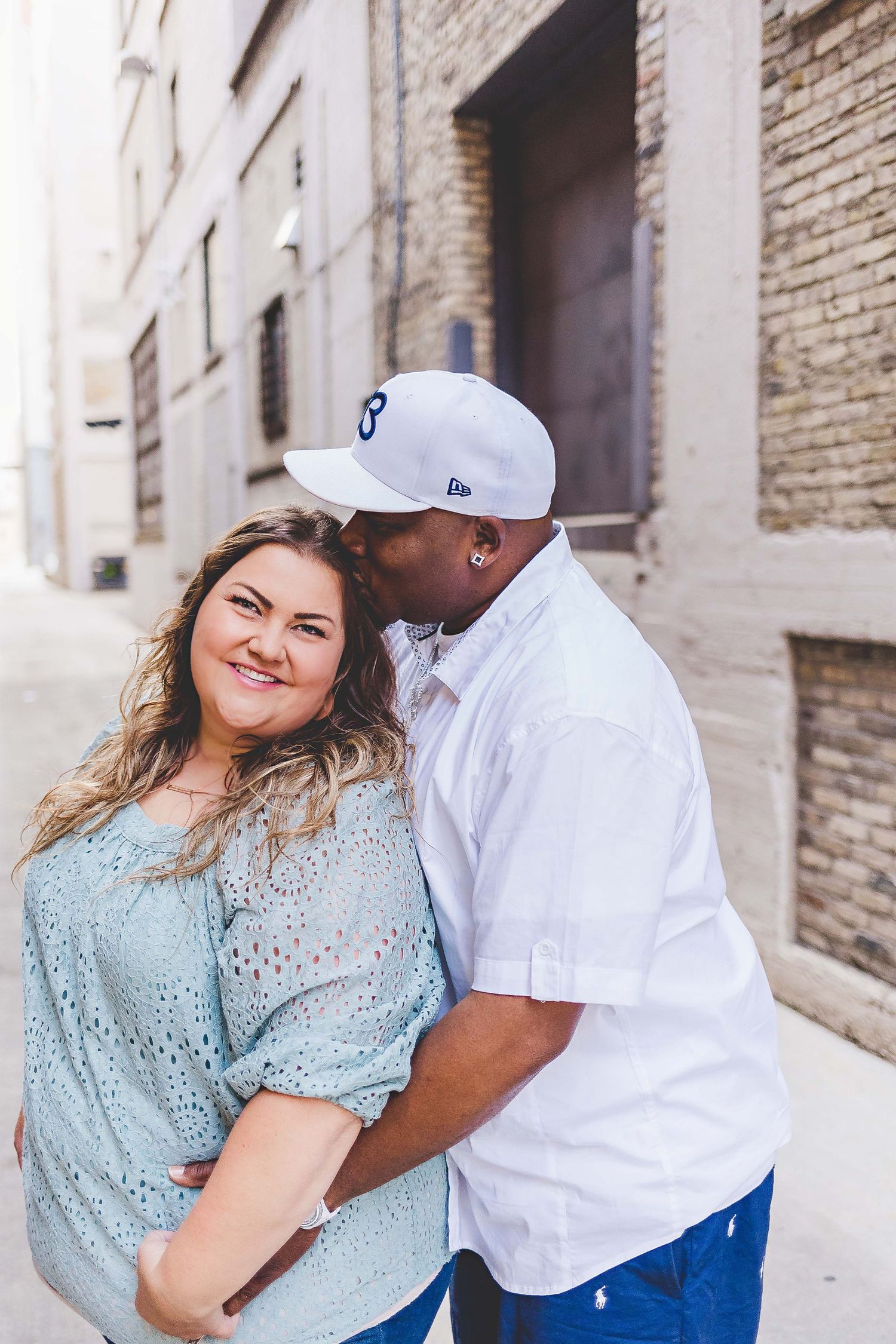 Engagement pictures Milwaukee, WI Historic third ward