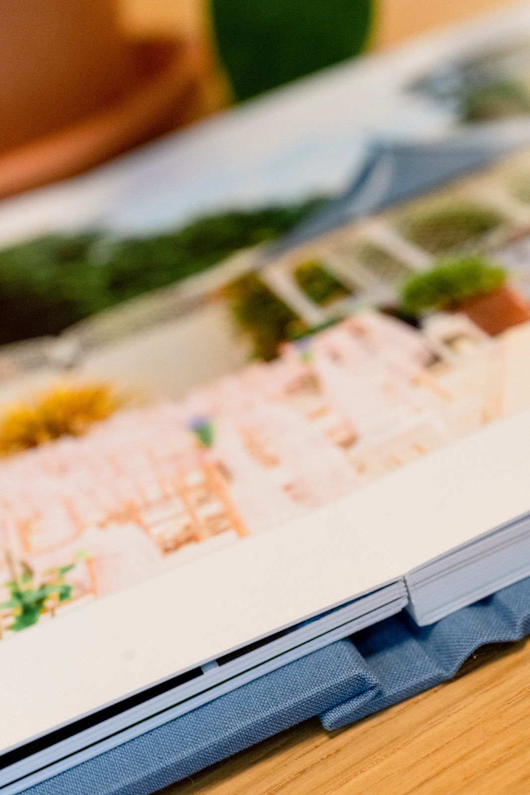 lay flat wedding album detail