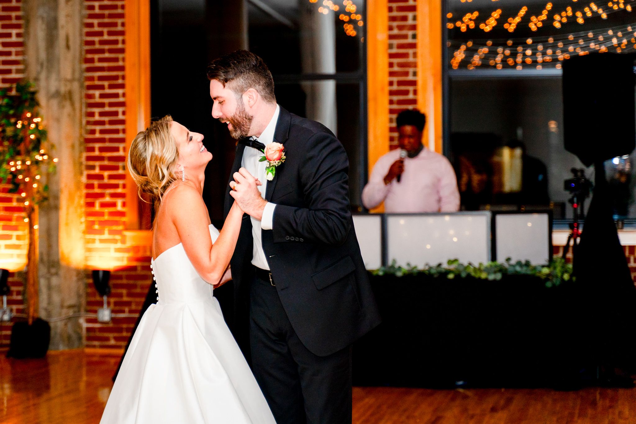 bride and groom first dance at Windows on Washington
