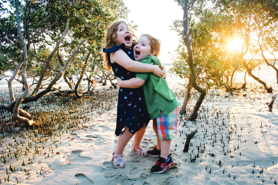 kids having fun playing outdoors