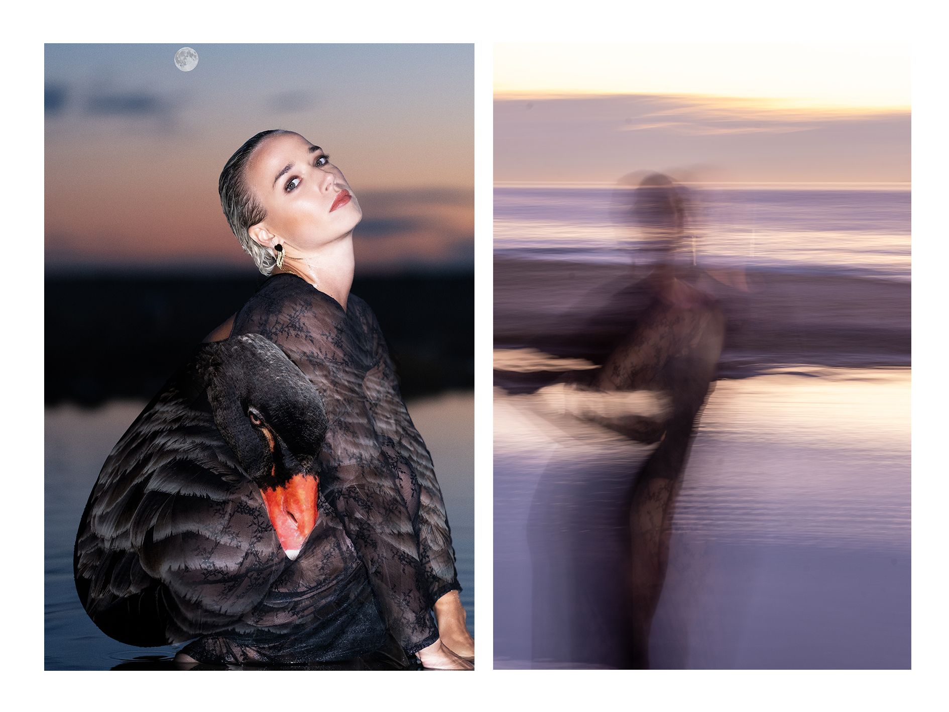 editorial beachfotografie photography scheveningen hunkemoller moise trusfull earring daylightshoot sunset nini profoto