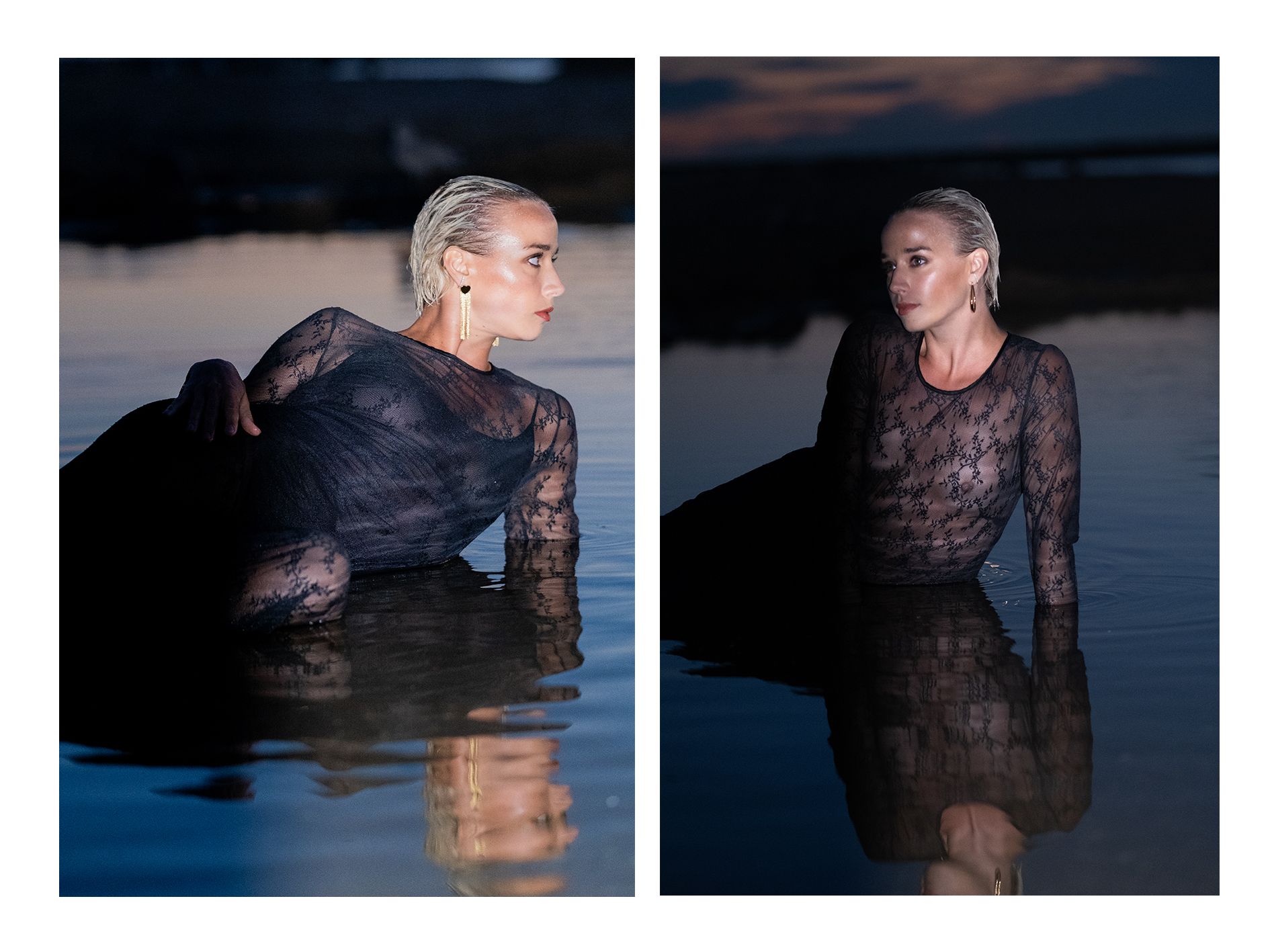 editorial beachfotografie photography scheveningen hunkemoller moise trusfull earring daylightshoot sunset nini profoto