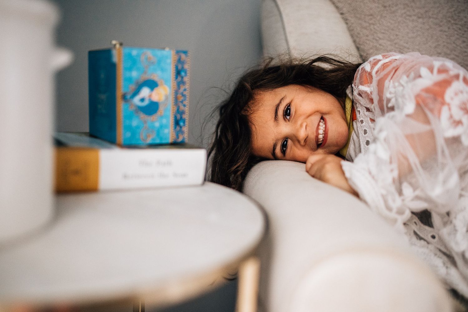 toddler girl smiling