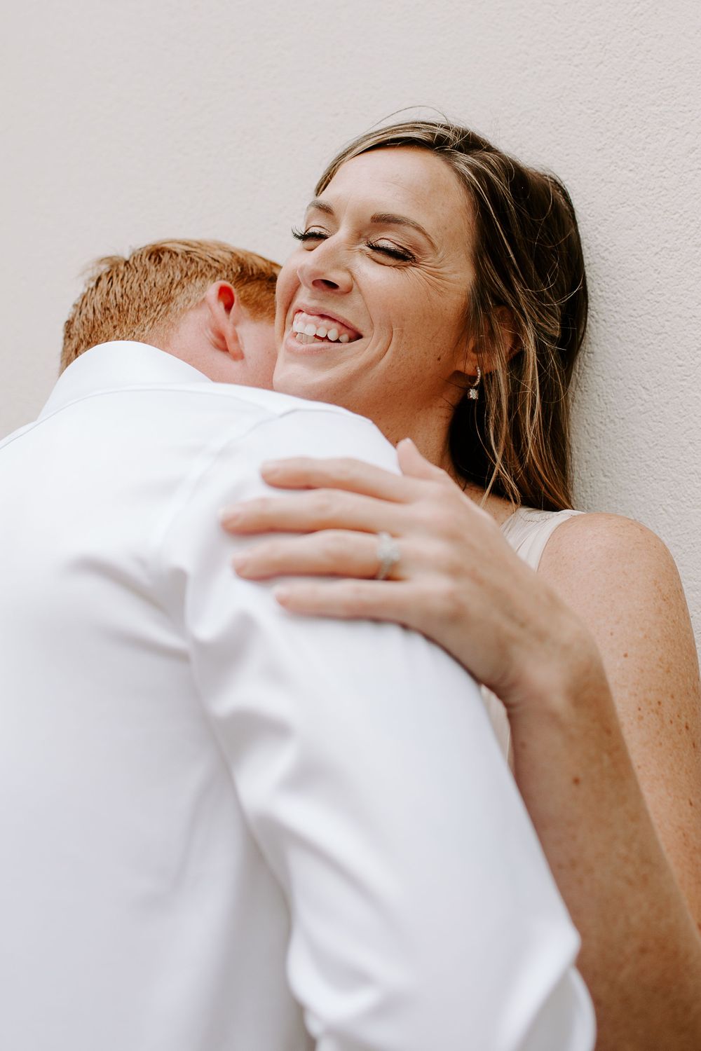 woman laughing during her adventurous Florida elopement