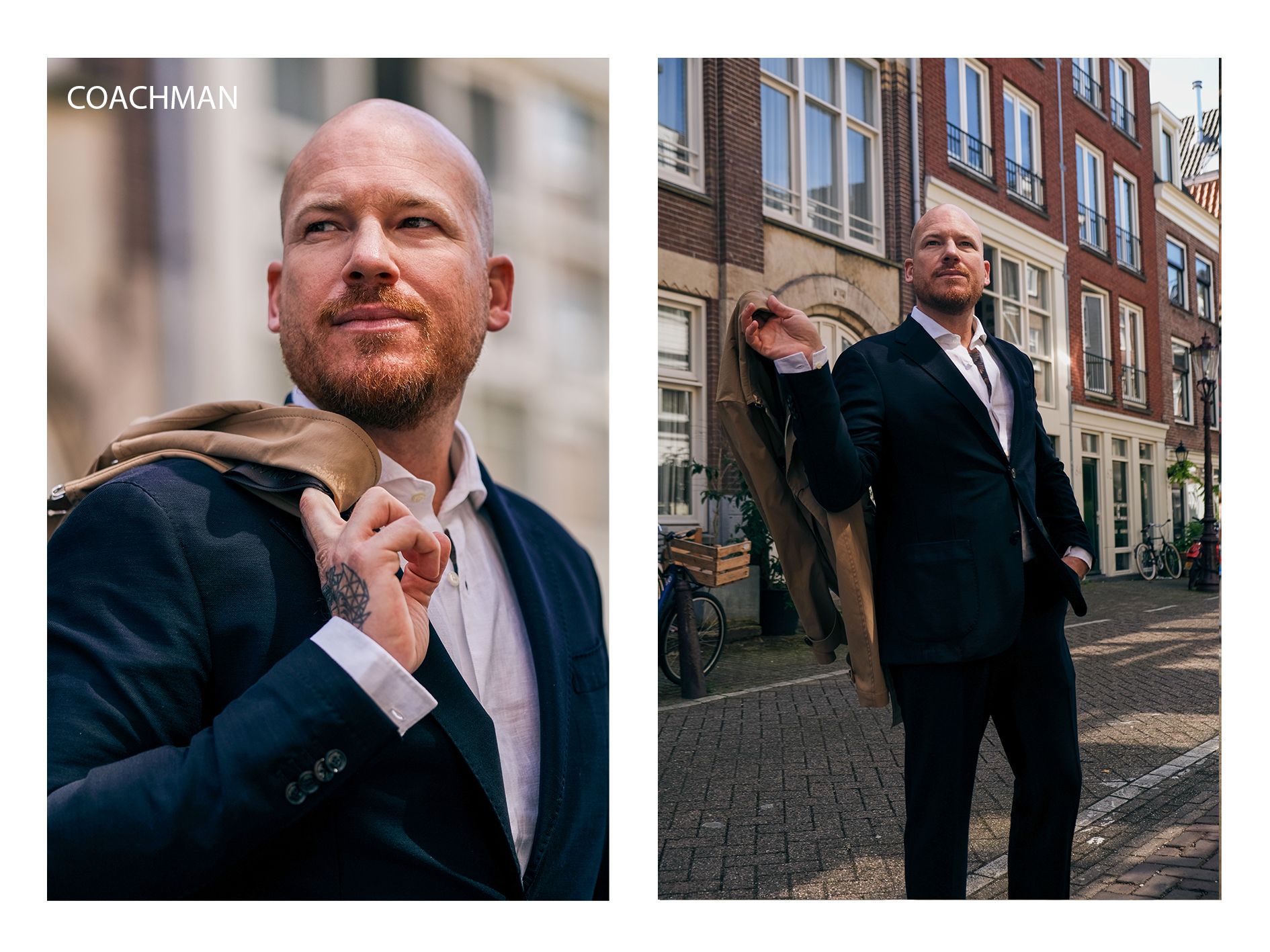 coachman chimi tattoo men fashionmen fashion cityshoot amsterdam fujixt3 90mm joop! kamera express daylight menswear