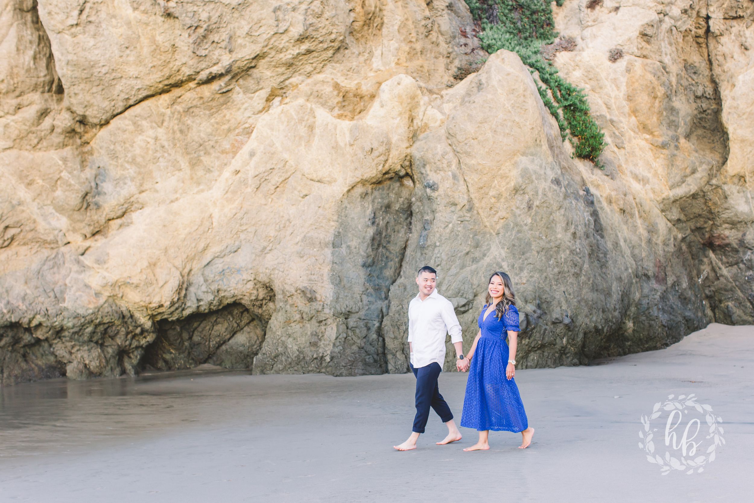Malibu beach engagement photos