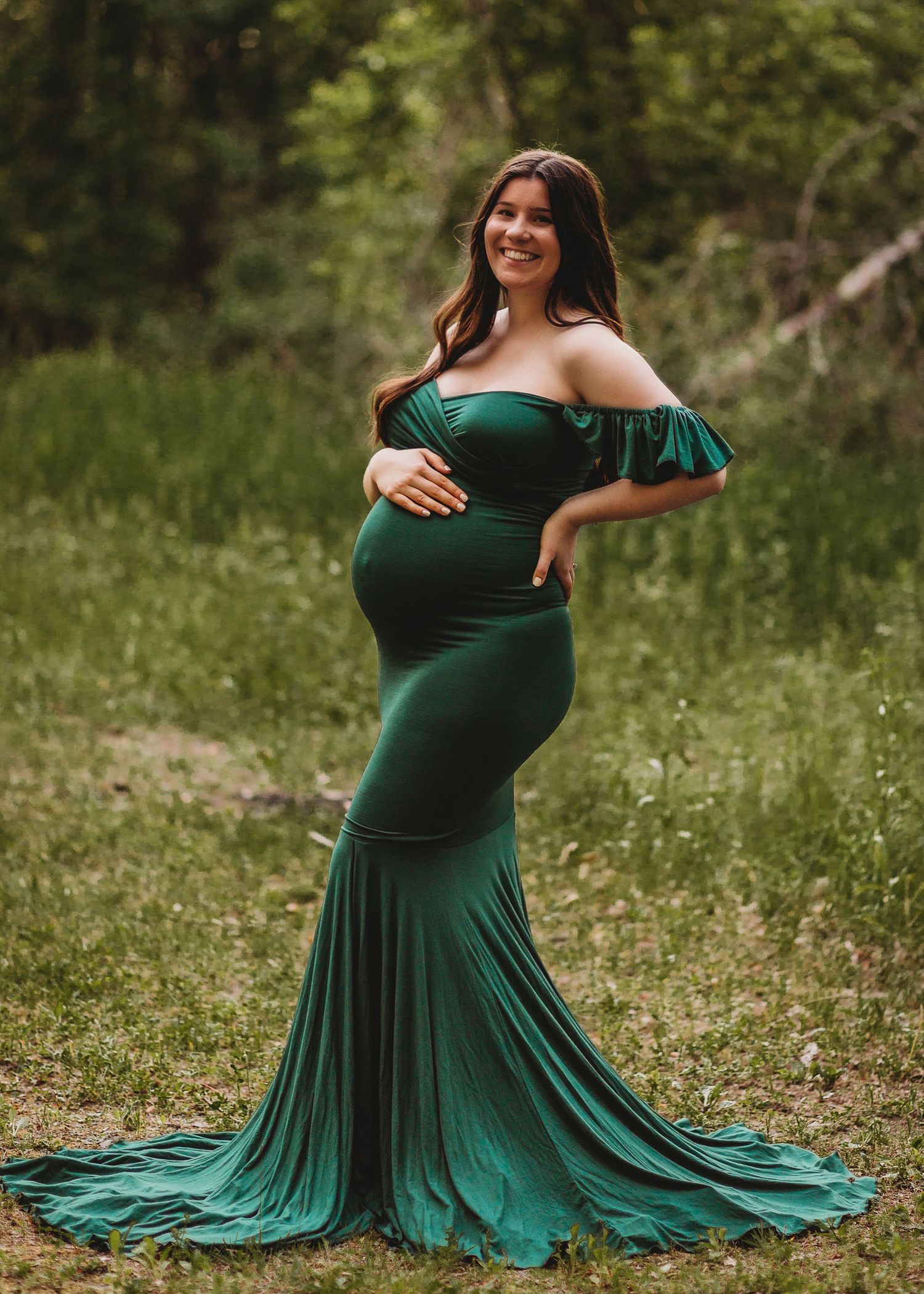 Professional maternity photo outdoors