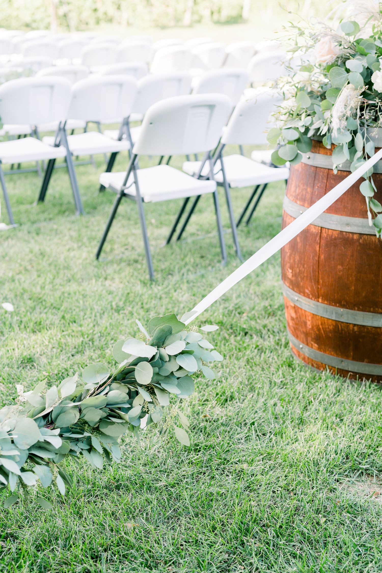 Vineyard photos with white willow events at Prairie Moon Winery wedding in Ames, Iowa