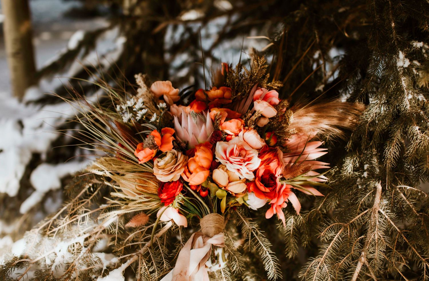Bridal bouquet at a Jackson, Hole Elopement by Carli Layton Photography, a Texas Elopement Photographer.