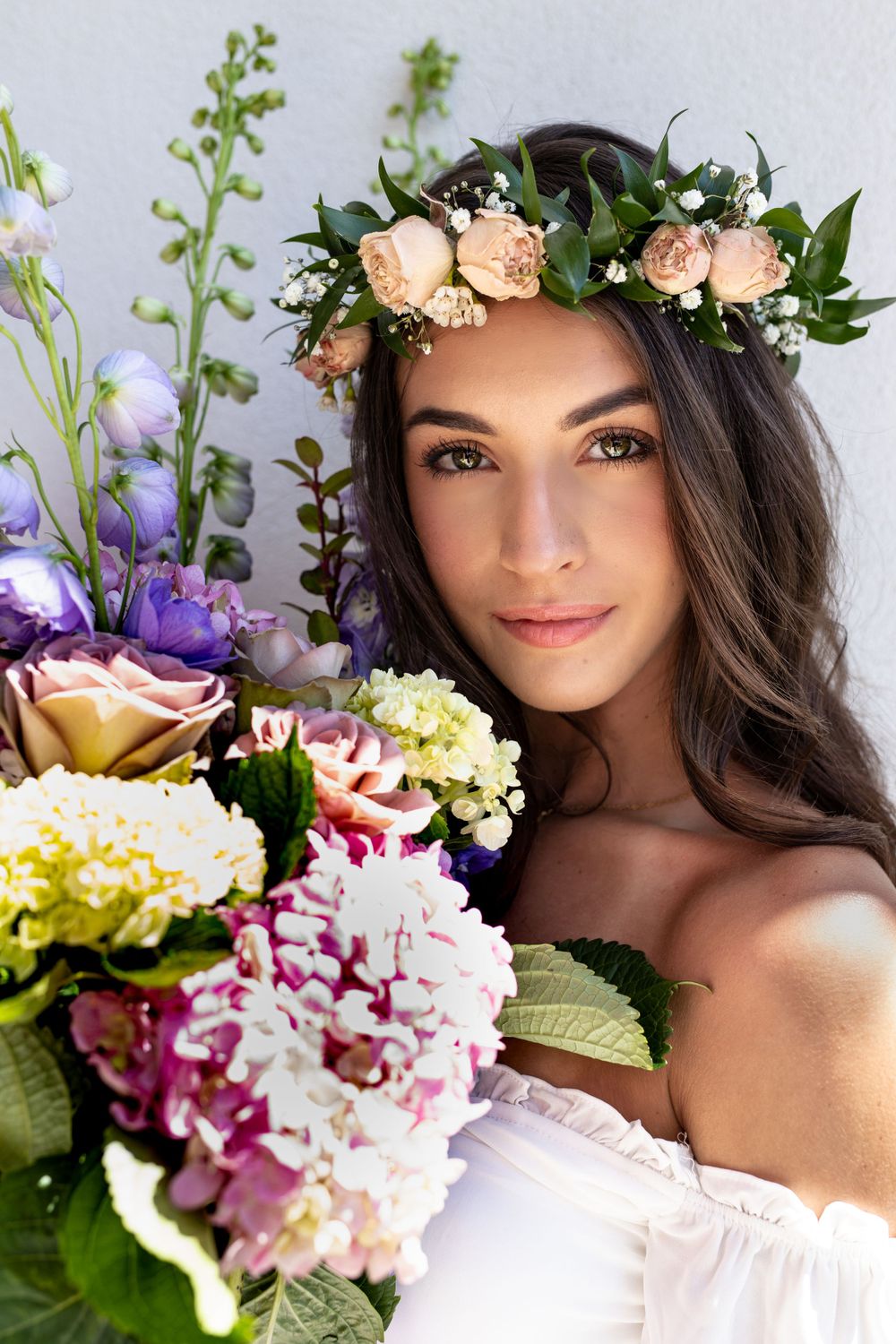 bouquet product photos flower crown product shots