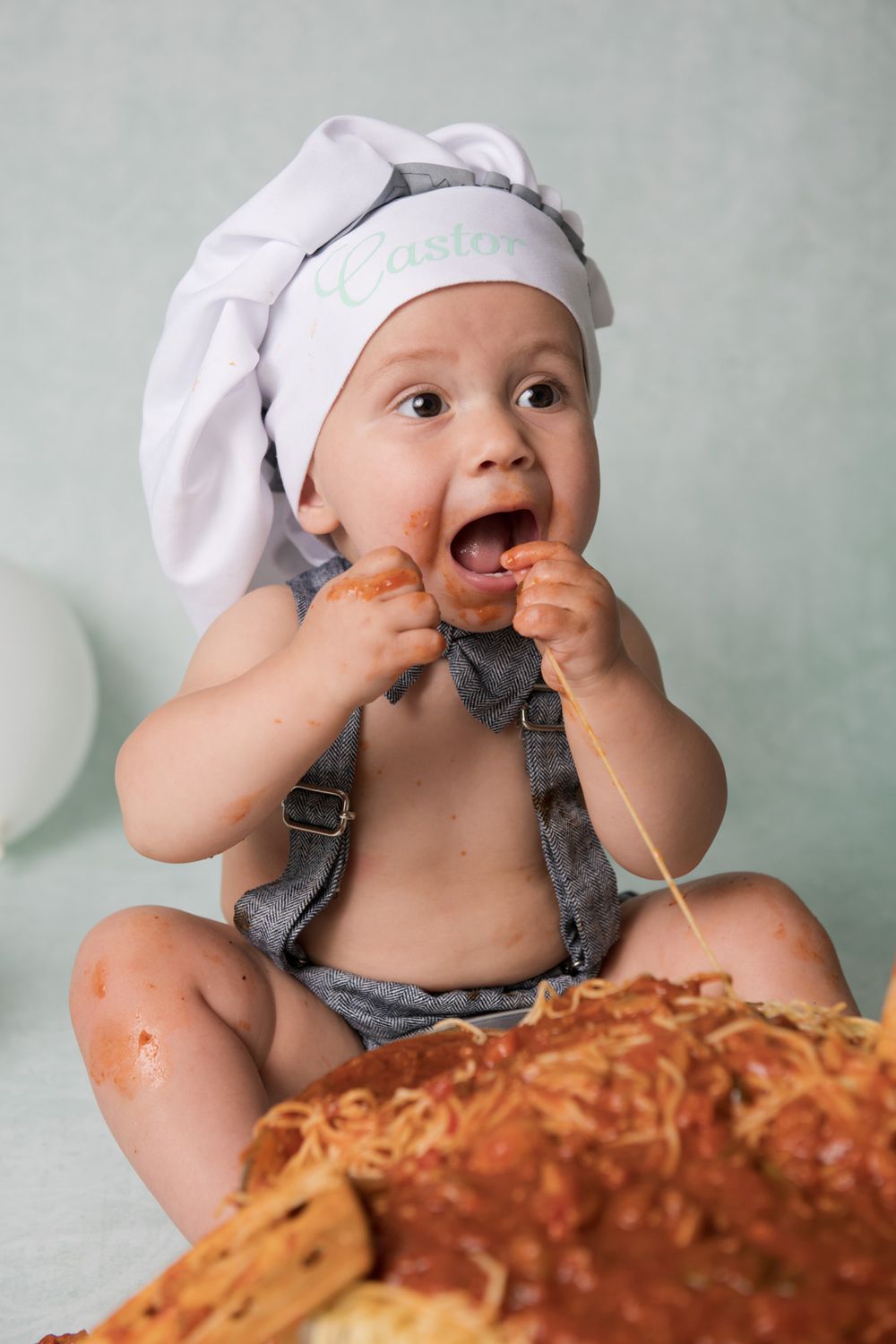 verjaardag 1 jaar - spaghetti- baby - spaghettismash fotografie - oost vlaanderen