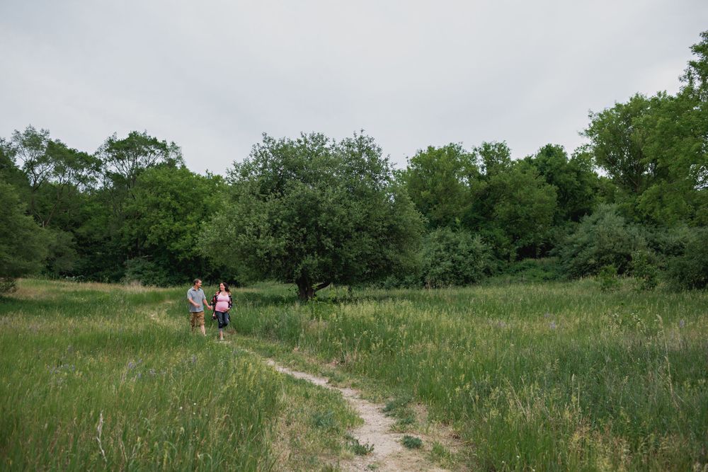 Walking Outdoors Maternity Photography