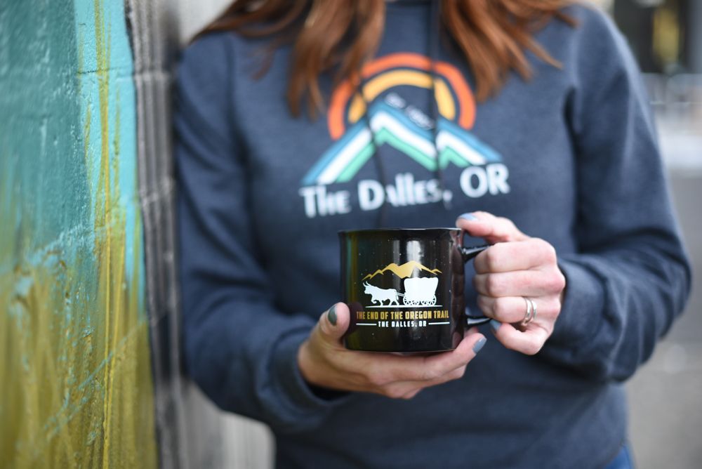 Oregon Trail mug, Oregon apparel in The Dalles