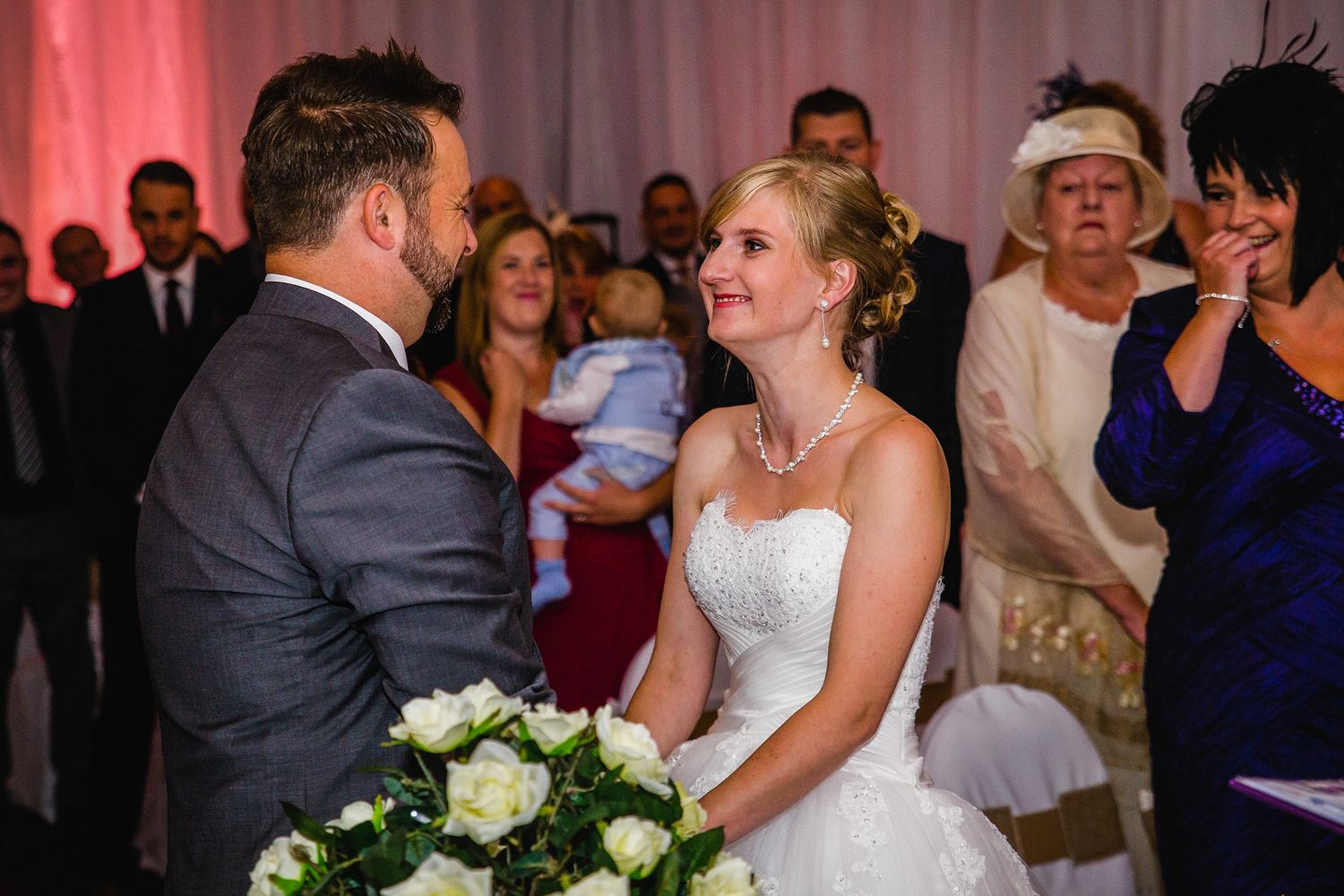 Bride and Groom Wedding Ceremony at Sedgebrook Hall
