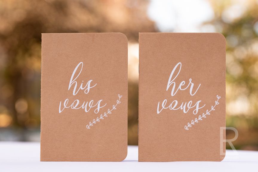 Leah Ramuglia Photography his and hers wedding vows booklets notebooks