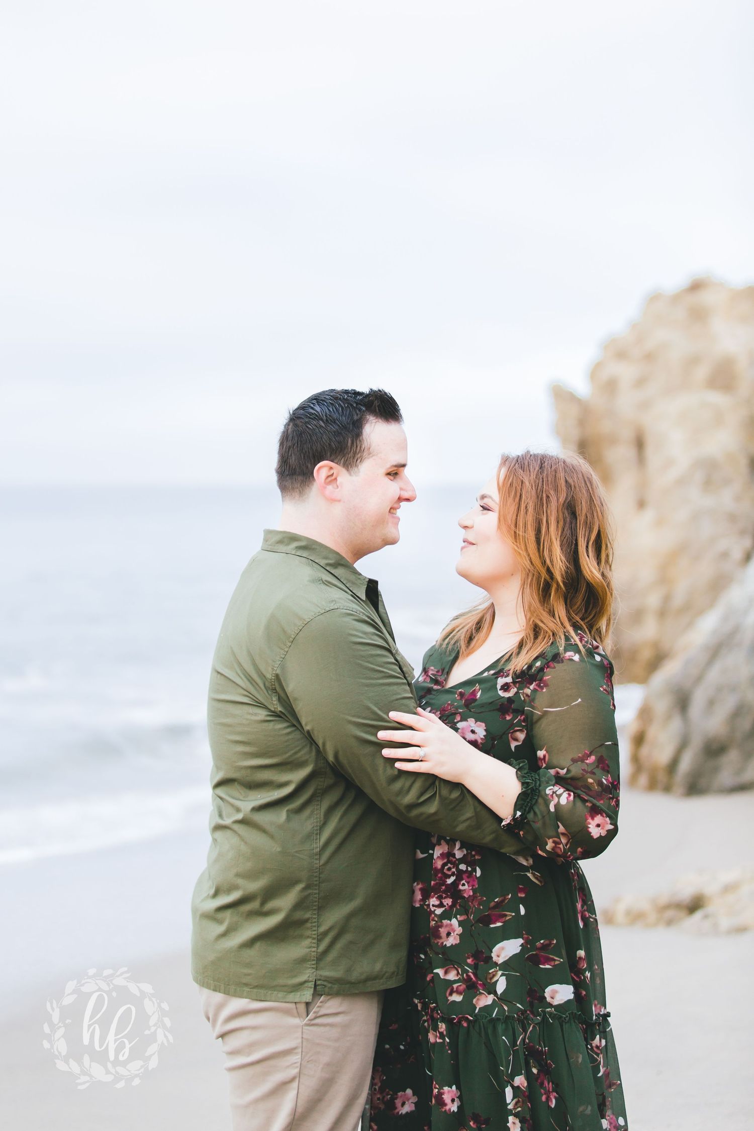 Malibu beach engagement photos