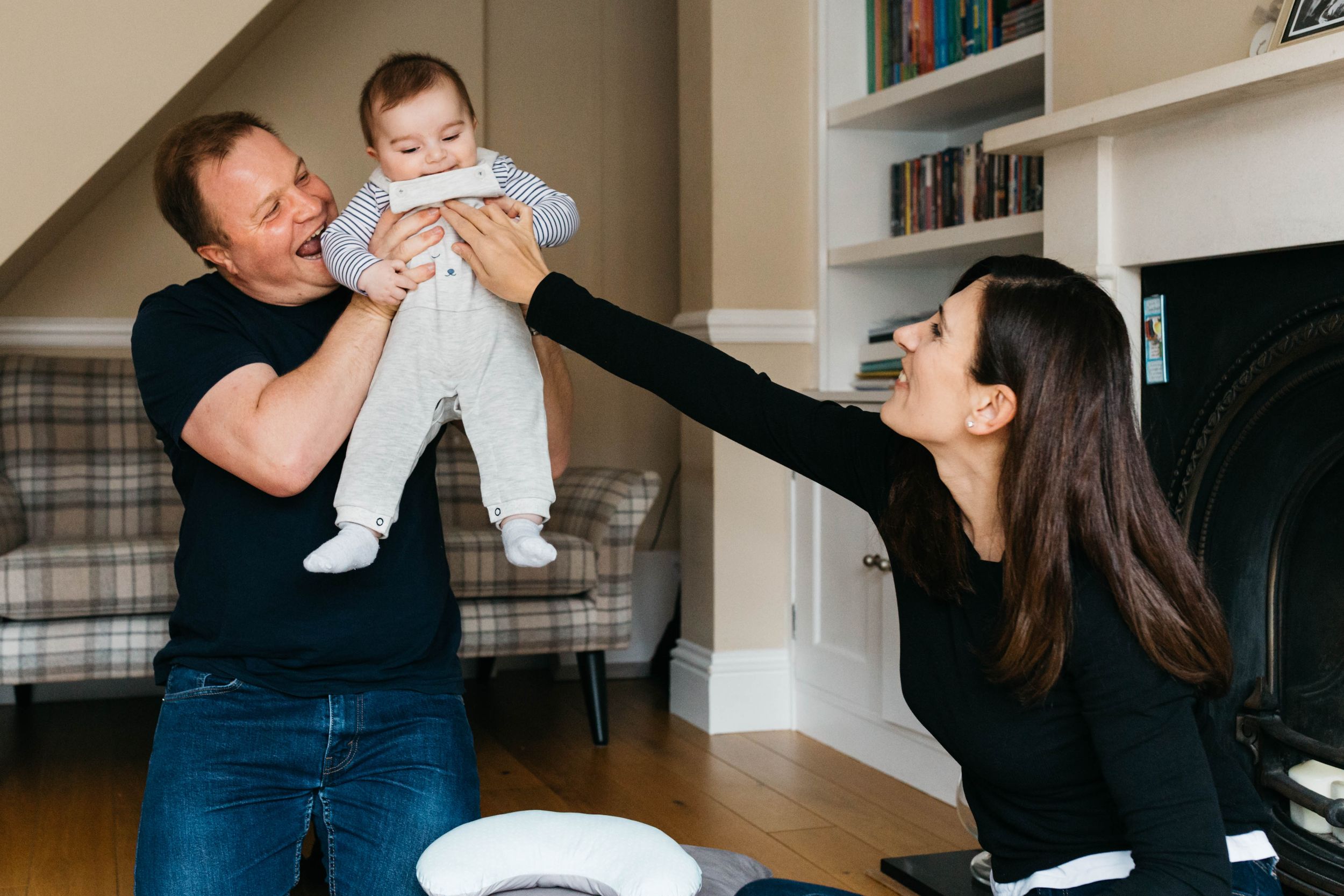 happy family of three in Loughton