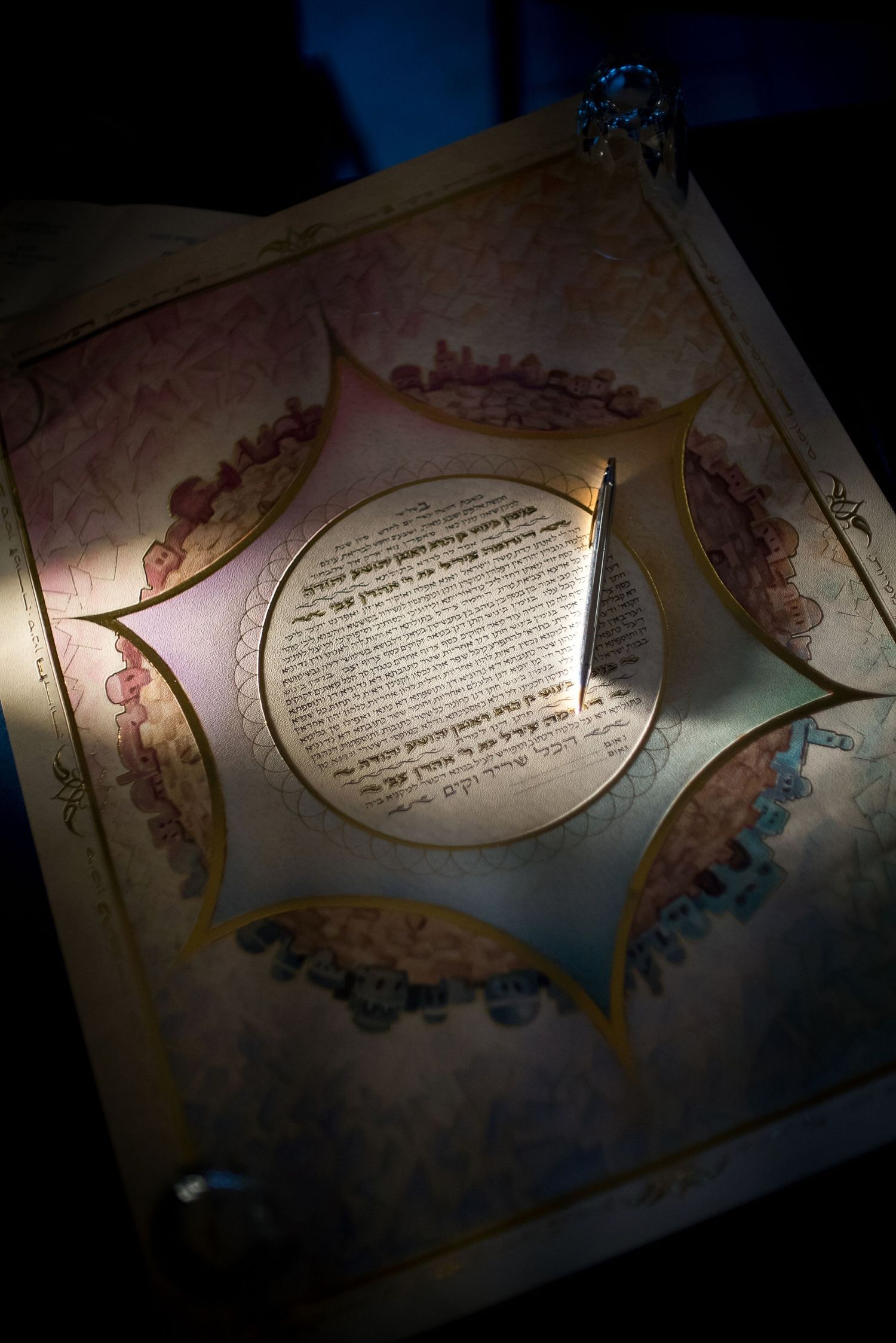 Jewish wedding, Ketubah at Terrace on the Park, queens, NY, jewish wedding photographer by benjamin kohen photography