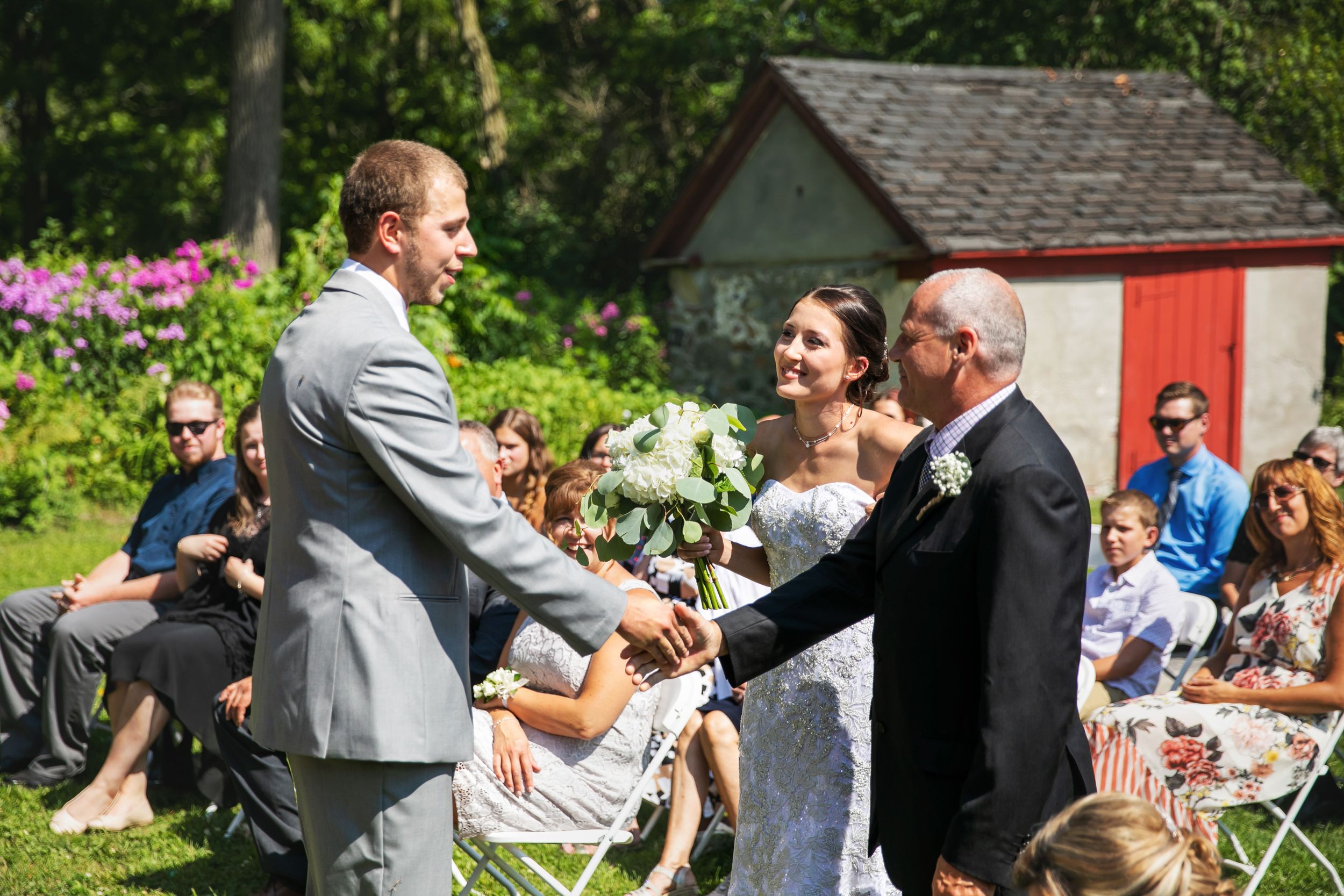 Rustic Backyard Farmhouse Wedding Photos Colborne Ontario by Shawn Van Daele