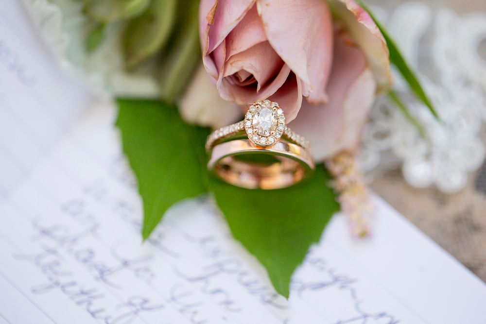 wedding rings at Roblar Winery in Santa Ynez California