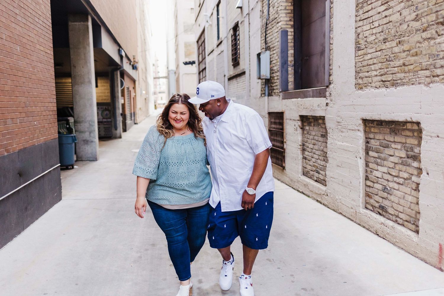 Engagement pictures Milwaukee, WI Historic third ward