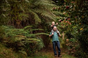 Father and son at Doongalla by Melbourne family photographer Kate Cashin.