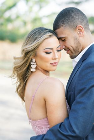 Light and airy film engagement Session at the Rose Gardens and Art Center in Des Moines, Iowa