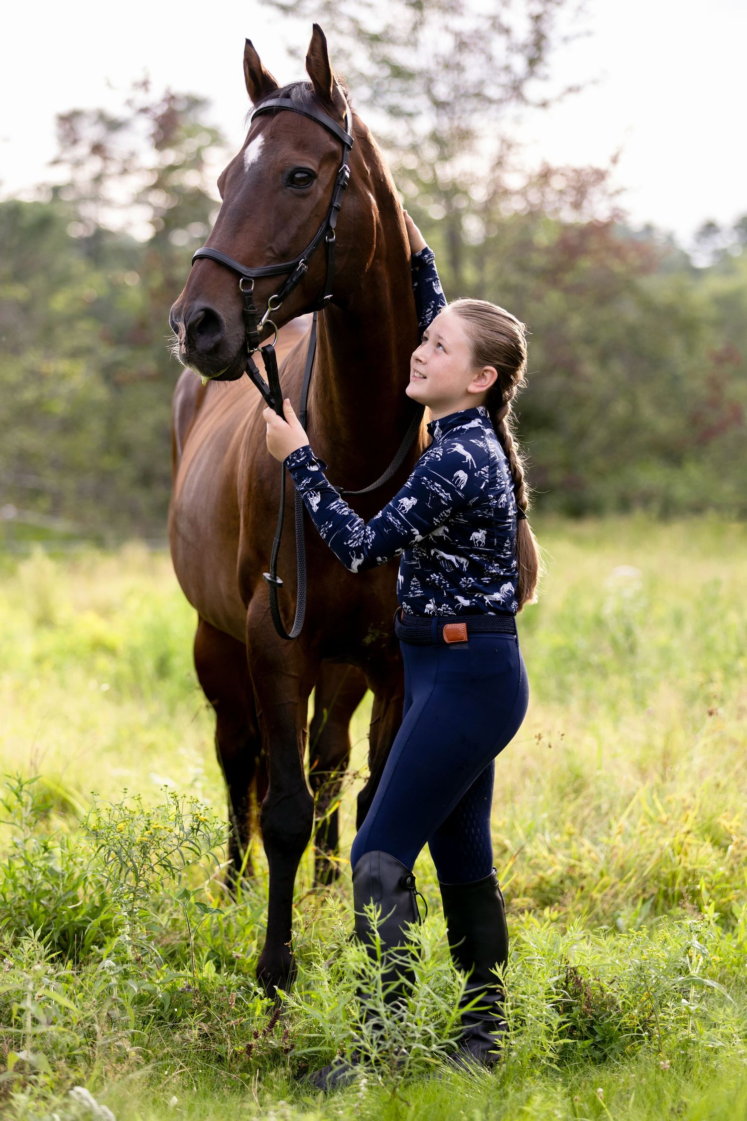 Horse and Rider connection bond young horseback rider thoroughbred ex racehorse