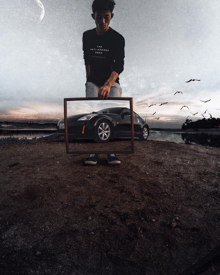 Shounam Ches with his '03 Nissan 350z. Photo taken on a $200 GoPro Hero 5.