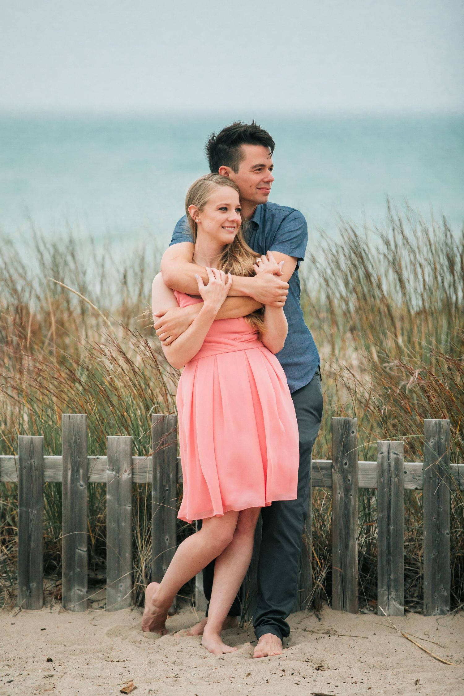 Grand Bend Beach Ontario engagement photos by Shawn Van Daele
