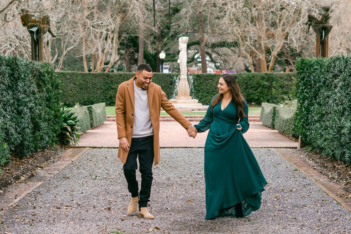 New Orleans Botanical Garden Engagement Photography