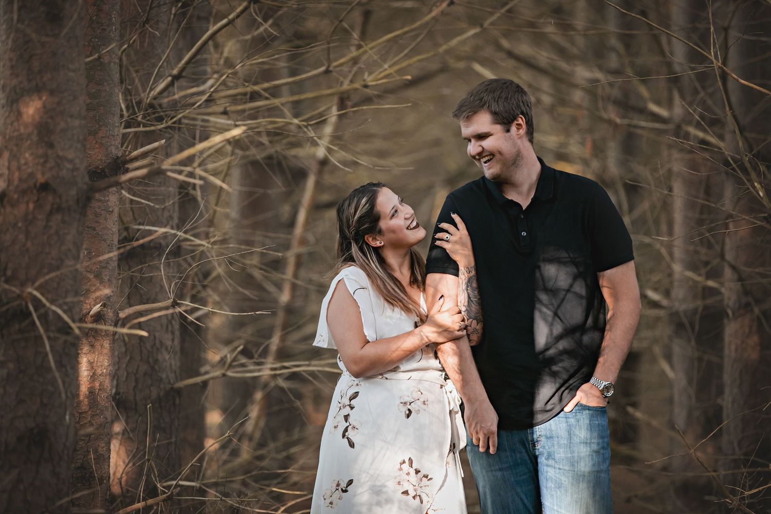 Cute and quirky engagement photos at Fanshawe Conservation Area London Ontario by wedding photographer Shawn Van Daele