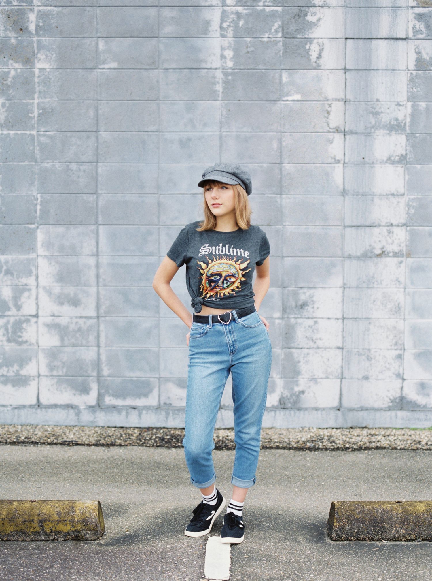 Louisiana family portrait of a teen in an industrial park in Bogalusa