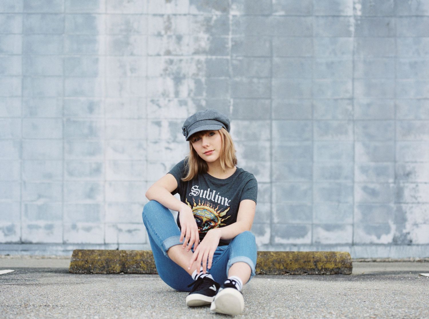Louisiana family portrait of a teen in an industrial park in Bogalusa
