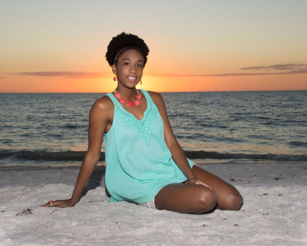Female Senior photo Clearwater Beach, Fl by Kathleen Hall Photography