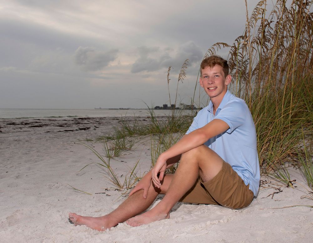 Male Senior photo Clearwater Beach, Fl by Kathleen Hall Photography