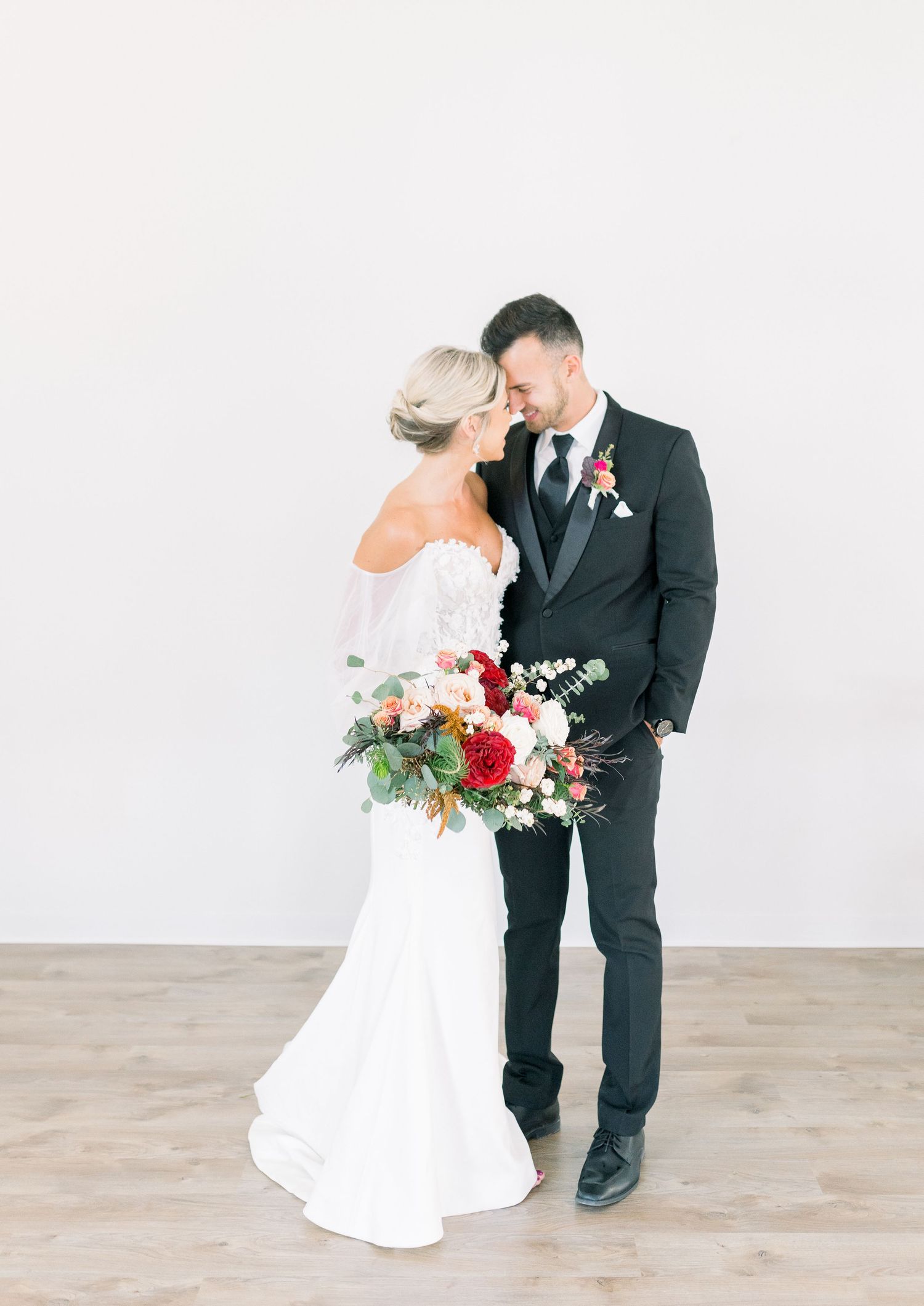 Light and airy 1868 Farmhouse Wedding in Boone, Iowa with Modern Dress bridal gown