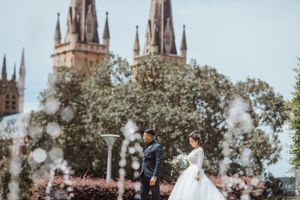 悉尼婚纱照,悉尼圣玛丽大教堂婚纱照